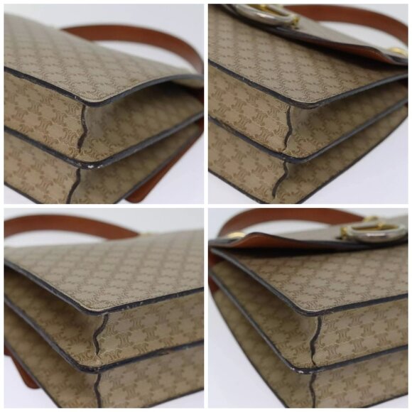 CELINE Macadam Canvas Hand Bag Beige Auth - Picture 15 of 16